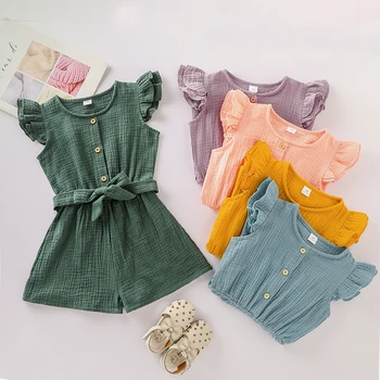 Baby Girls Rompers Toddler Newborn Baby Girls Ruffles Sleeve Button Romper Jumpsuits Infant Baby Cotton Linen One-Pieces Outfits
Baby Girls Rompers Toddler Newborn Baby Girls Ruffles Sleeve Button Romper Jumpsuits Infant Baby Cotton Linen One-Pieces Outfits
