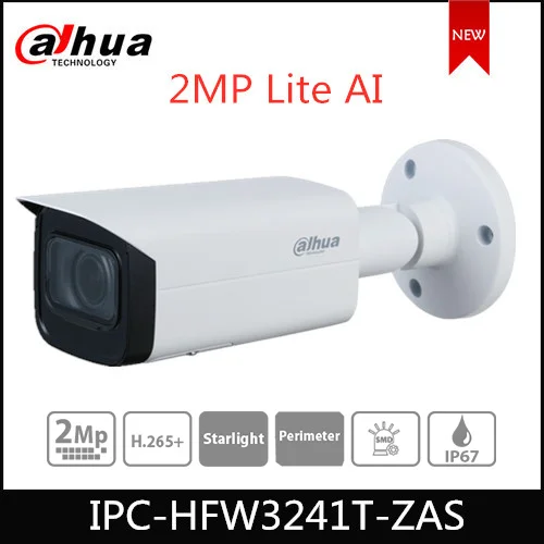 DaHua 2MP Lite AI IR Vari-focal Bullet Network Camera IPC-HFW3241T-ZAS IP Camera H.265 codec IP67
DaHua 2MP Lite AI IR Vari-focal Bullet Network Camera IPC-HFW3241T-ZAS IP Camera H.265 codec IP67
