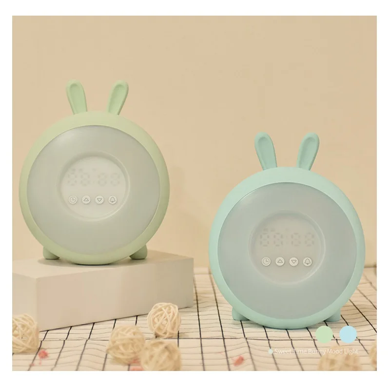 Night light LED sweet time bunny mood lamp Display time with alarm function cute shape USB rechargeable bunny desk lamp Bar lamp
Night light LED sweet time bunny mood lamp Display time with alarm function cute shape USB rechargeable bunny desk lamp Bar lamp