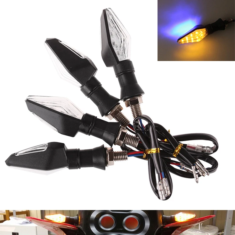 4Pcs/Set 12V Universal Motorcycle LED Turn Signal Light Indicators Amber Blinker Light Flashers Lighting Motorcycle Accessories
4Pcs/Set 12V Universal Motorcycle LED Turn Signal Light Indicators Amber Blinker Light Flashers Lighting Motorcycle Accessories