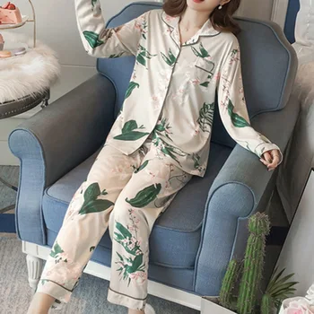 Women Clothes For Autumn Winter Pajamas Sets V-Neck Sleepwear Lovely Rabbit Pijamas Mujer Long Sleeve Cotton Sexy Pyjamas Female
Women Clothes For Autumn Winter Pajamas Sets V-Neck Sleepwear Lovely Rabbit Pijamas Mujer Long Sleeve Cotton Sexy Pyjamas Female