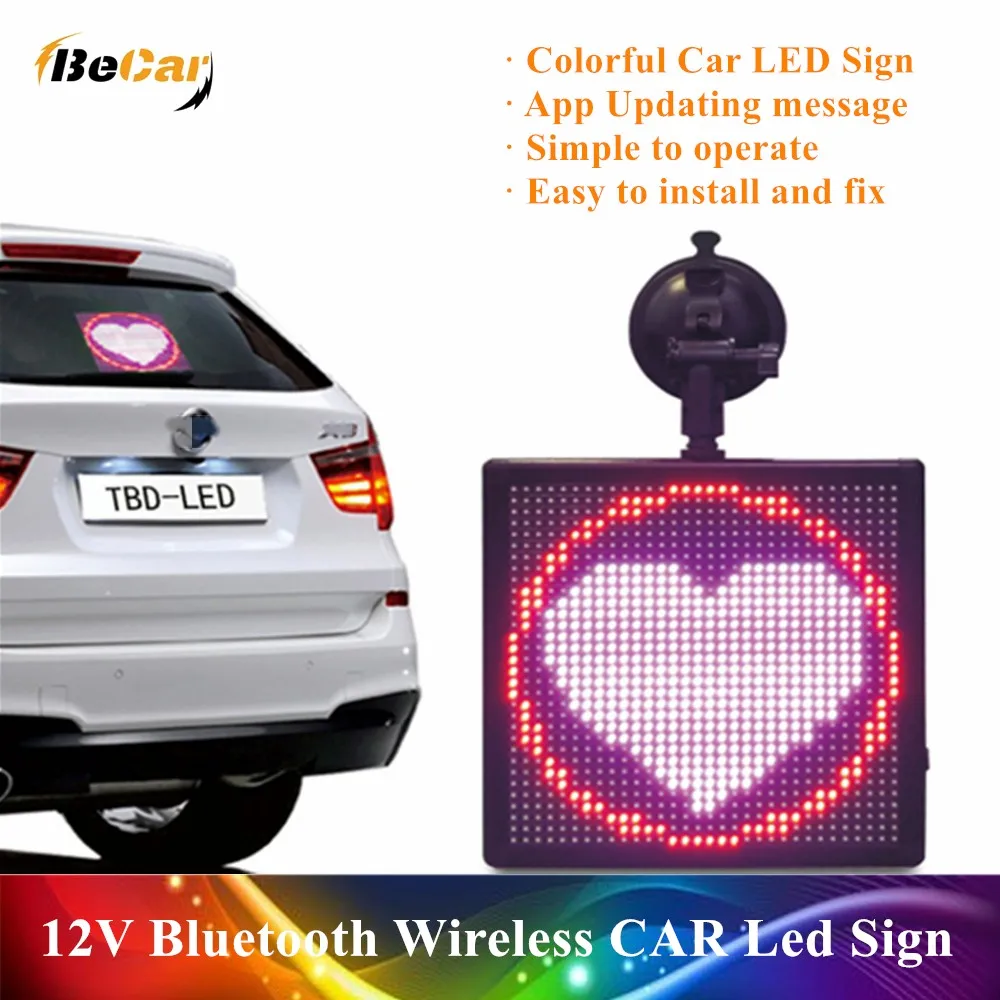 1 Pc New 188mm*188mm 12v Bluetooth Wireless Car Led Sign App Control RGB Programmable Scrolling Message Led Display Board Screen
1 Pc New 188mm*188mm 12v Bluetooth Wireless Car Led Sign App Control RGB Programmable Scrolling Message Led Display Board Screen