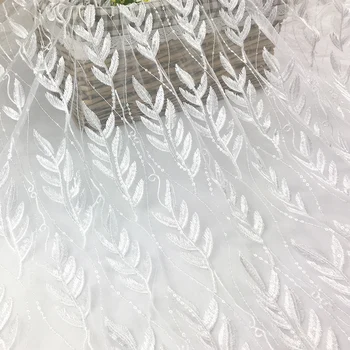 French High Quality Embroidery Leaves Clear Sequins lace fabric Mesh Fabric Bridal Wedding Dress Lace fabric DIY sewing fabric
French High Quality Embroidery Leaves Clear Sequins lace fabric Mesh Fabric Bridal Wedding Dress Lace fabric DIY sewing fabric