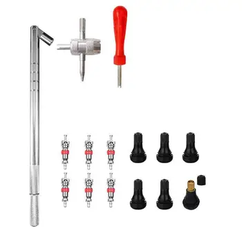 15pcs Tire Repair Tools Set Valve Cores Valve Stems Core Remover Stem Puller 4 Way Tool for Car Bike Bicycle Motorcycle
15pcs Tire Repair Tools Set Valve Cores Valve Stems Core Remover Stem Puller 4 Way Tool for Car Bike Bicycle Motorcycle
