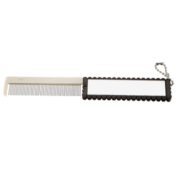 Chocolate Color Offwhite Plastic Hairdressing Travel Folding Comb with Mirror-ABVP
Chocolate Color Offwhite Plastic Hairdressing Travel Folding Comb with Mirror-ABVP