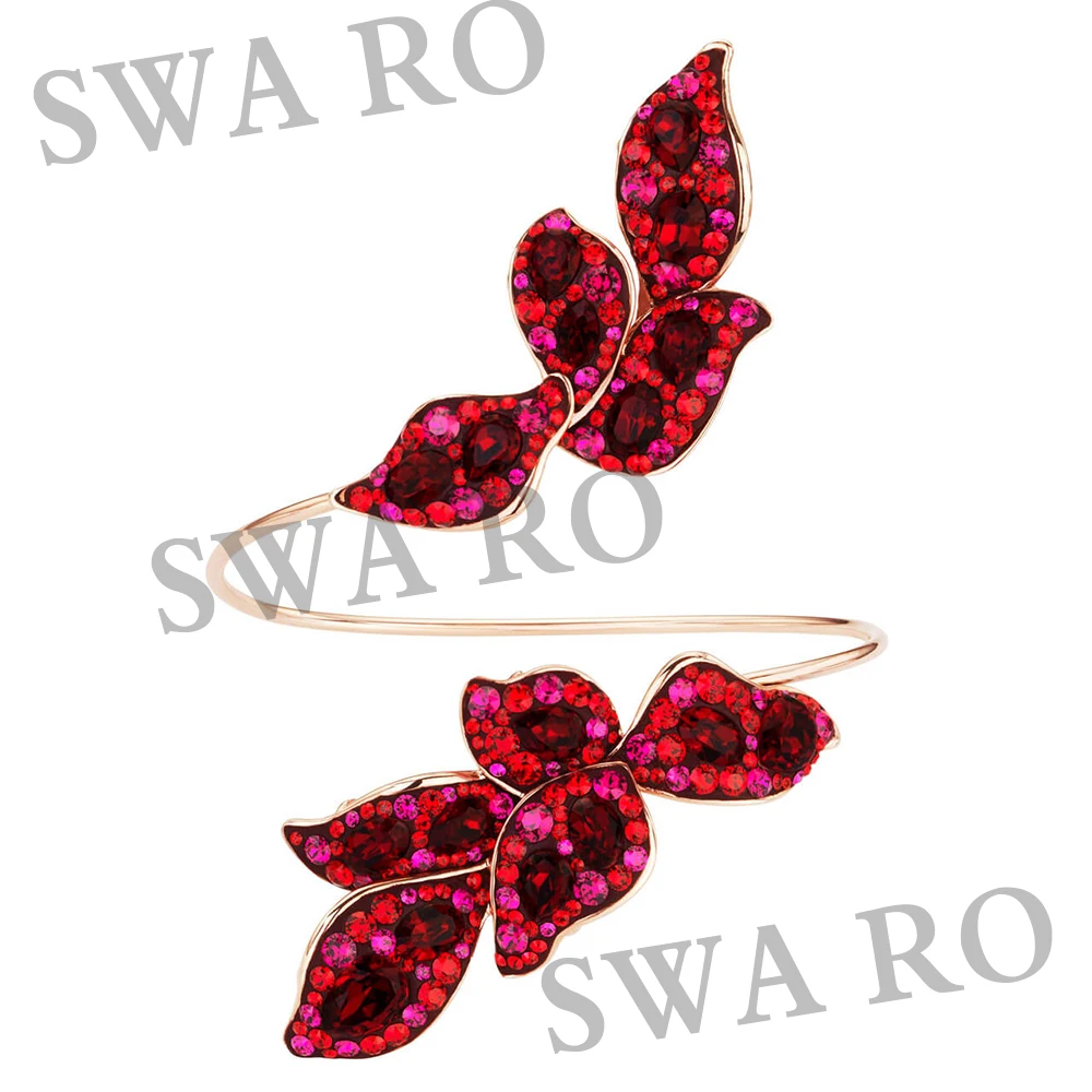 SWA RO 2019 New GRACEFUL BLOOM Representative Wide Bracelet Shiny Camellia Petal Ruby Crystal Female Bangle Wedding Jewelry Gift 
SWA RO 2019 New GRACEFUL BLOOM Representative Wide Bracelet Shiny Camellia Petal Ruby Crystal Female Bangle Wedding Jewelry Gift
