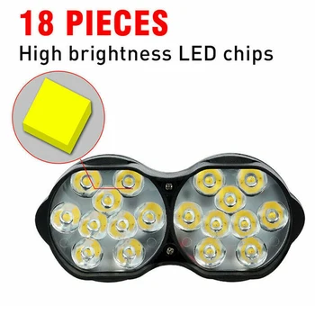 1x Motorcycle Motorbike Headlight 18 LED Fog Head Spot Light Bulb Lamp 9V-32V DC ABS Plastic+metal Rod Motorcycle Headlight
1x Motorcycle Motorbike Headlight 18 LED Fog Head Spot Light Bulb Lamp 9V-32V DC ABS Plastic+metal Rod Motorcycle Headlight