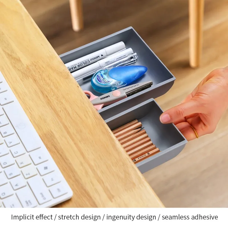 Hidden Table Under Paste Plastic Desk Organizer Memo Pen Stationery Storage Box Case Desk Drawer Divider Stationery Sticky
Hidden Table Under Paste Plastic Desk Organizer Memo Pen Stationery Storage Box Case Desk Drawer Divider Stationery Sticky