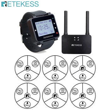 Retekess Restaurant Pager Wireless Calling System Watch Receiver+6 Self-Powered Buttons+Signal Amplifier Cafe Restaurant Office
Retekess Restaurant Pager Wireless Calling System Watch Receiver+6 Self-Powered Buttons+Signal Amplifier Cafe Restaurant Office