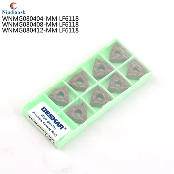 10PCS DESKAR WNMG0080404 WNMG080408 WNMG080412 MM LF6118 carbide inserts blade for machining steel parts lathe turning inserts
10PCS DESKAR WNMG0080404 WNMG080408 WNMG080412 MM LF6118 carbide inserts blade for machining steel parts lathe turning inserts