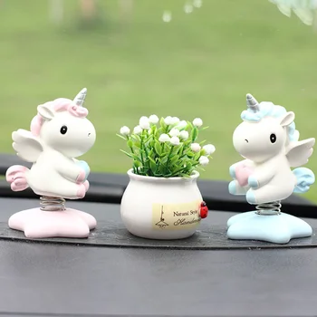 1Pc Cute Unicorn Shaking Head Nodding Ornament Cartoon Desktop Car Dashboard Decorative Toy Auto Adornment Accessories (Sky-blue
1Pc Cute Unicorn Shaking Head Nodding Ornament Cartoon Desktop Car Dashboard Decorative Toy Auto Adornment Accessories (Sky-blue