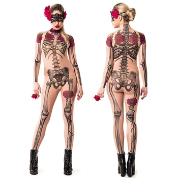 Rose Skull Halloween Dress Women Day of The Dead Scary Skeleton Costume Spooky Fancy Horror Jumpsuit Carnival Party Zombie Pants
Rose Skull Halloween Dress Women Day of The Dead Scary Skeleton Costume Spooky Fancy Horror Jumpsuit Carnival Party Zombie Pants