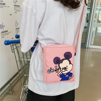 New Cute Women HandBags Crossbody Bags Shoulder Bags Canvas Cartoon Small Flaps Square bag for walking Zipper Messenger Bags
New Cute Women HandBags Crossbody Bags Shoulder Bags Canvas Cartoon Small Flaps Square bag for walking Zipper Messenger Bags