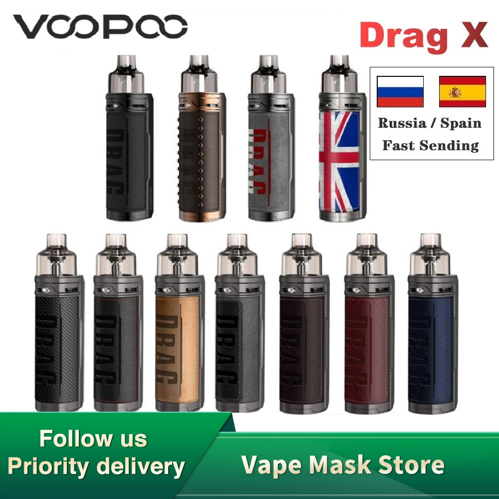 Оригинальный VOOPOO перетащите X мод под комплект с 4 5 мл Pod PnP VM6 0.15ohm / VM1 0.3ohm катушки 80