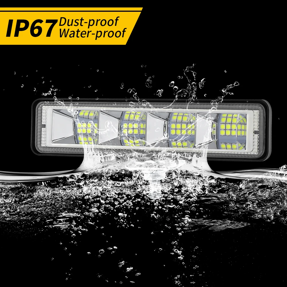 New 24 LEDs Double Color light 72W LED 2200LM Work Light Bar Driving Lamp DC 12-60V 6500K Working Light For SUV Tractor Trucks
New 24 LEDs Double Color light 72W LED 2200LM Work Light Bar Driving Lamp DC 12-60V 6500K Working Light For SUV Tractor Trucks
