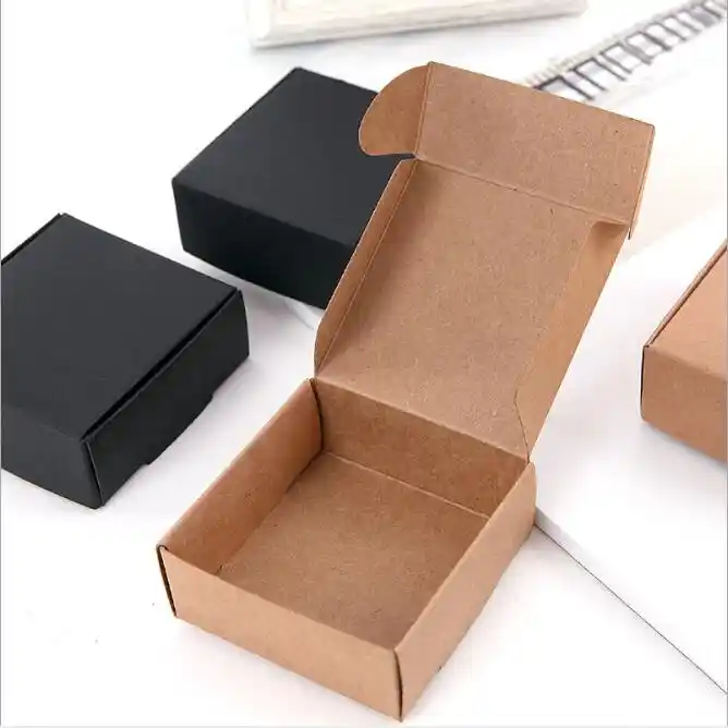 blank cardboard box with lid,white/black/kraft paper carton box