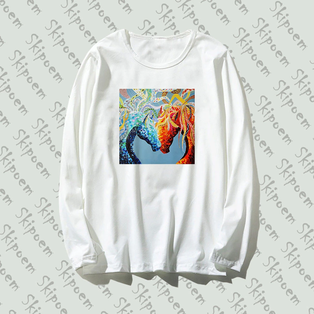 New Fashion Long Sleeve T Shirt Chinese Art Horse Funny Artwork Style Print Cotton Top Tee Casual O Neck Streetwear Clothing
New Fashion Long Sleeve T Shirt Chinese Art Horse Funny Artwork Style Print Cotton Top Tee Casual O Neck Streetwear Clothing