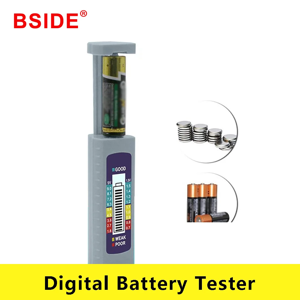 Battery Tester Digital Capacity Tester Checker For Lithium Battery AA/AAA/1.5V 9V Power Supply Tester Measuring Instrument Tools
Battery Tester Digital Capacity Tester Checker For Lithium Battery AA/AAA/1.5V 9V Power Supply Tester Measuring Instrument Tools
