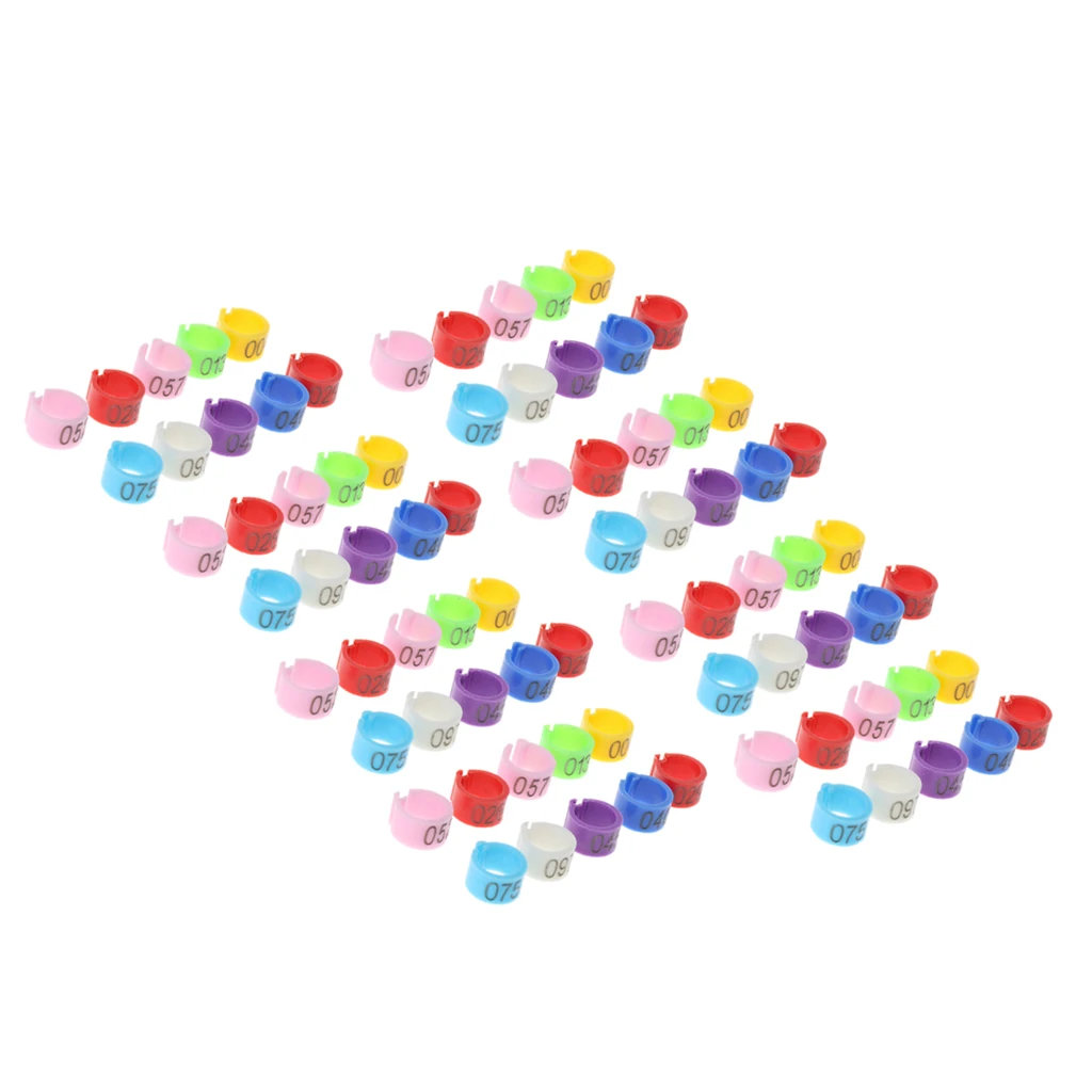 50 Pcs Bird Leg Bands Pigeon Parrot Chicks Duck Clip Rings Band Random Color 50 Pcs Bird Leg Bands Pigeon Parrot Chicks Duck Clip Rings Band Random Color
