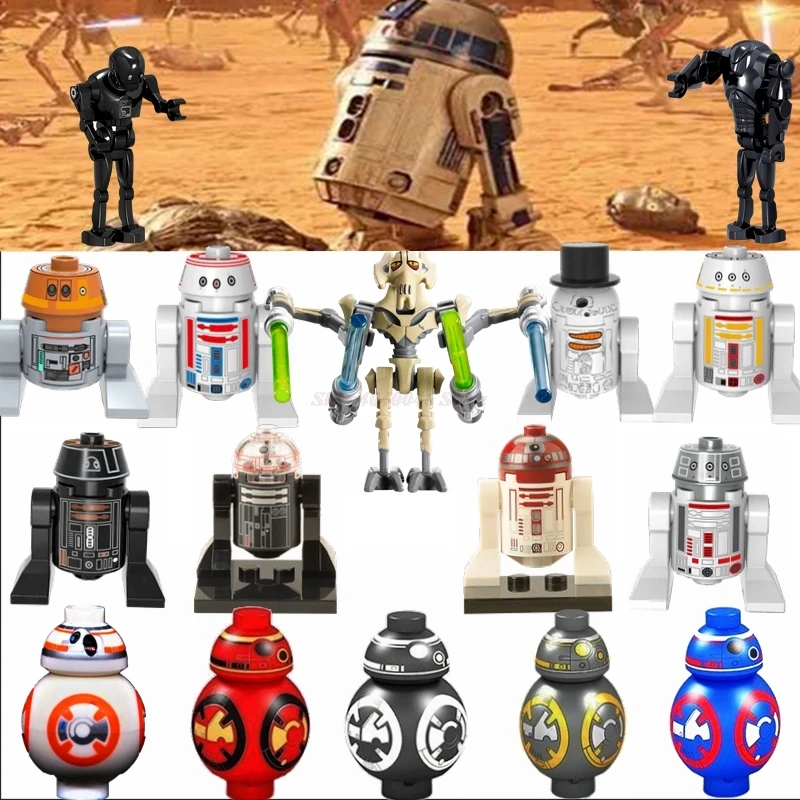 Star Plan Legoing Robot R2D2 BB8 K-2SO Super Battle Droid Anakin Skywalker Grievous Toys Building Block Legoings War Star Figure
Star Plan Legoing Robot R2D2 BB8 K-2SO Super Battle Droid Anakin Skywalker Grievous Toys Building Block Legoings War Star Figure