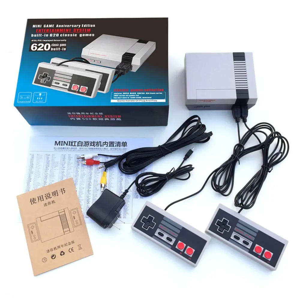 Mini Retro Game Anniversary Edition Console 620 games TV Game Built-in with 2 Controller Red&White
Mini Retro Game Anniversary Edition Console 620 games TV Game Built-in with 2 Controller Red&White