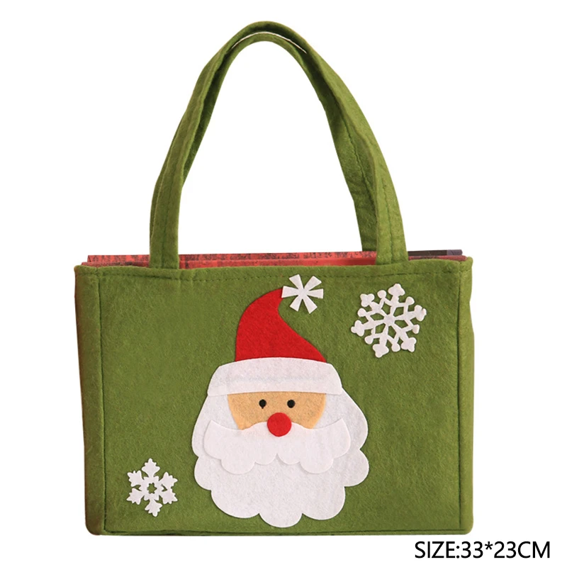christmas canvas bag with handles decoration gift