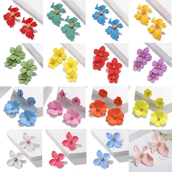 Mulite-color Big Flower Drop Dangle Earring for Women 2019 New Trendy Metal Floral Statement Pendientes Jewelry Female Gifts 
Mulite-color Big Flower Drop Dangle Earring for Women 2019 New Trendy Metal Floral Statement Pendientes Jewelry Female Gifts