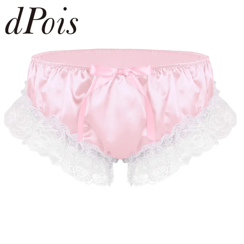 Mens Shiny Soft Ruffled Floral Lace Satin Lingerie Low Rise Stretchy Sissy Bikini Briefs Underwear Siisy Mens Lingerie Panties 
Mens Shiny Soft Ruffled Floral Lace Satin Lingerie Low Rise Stretchy Sissy Bikini Briefs Underwear Siisy Mens Lingerie Panties