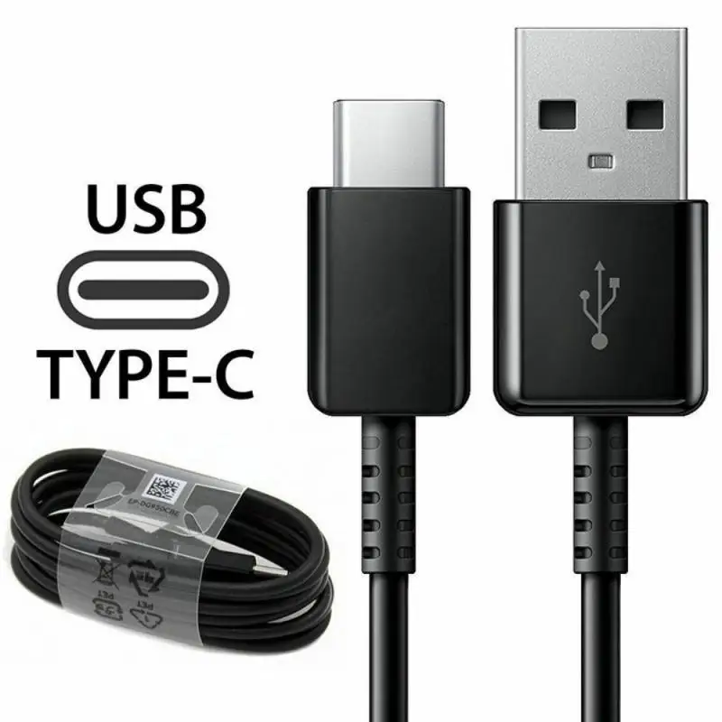 Фото Подходит для Samsung S8 S10 Type-c мобильный телефон кабель передачи данных USB зарядки 1 2 м