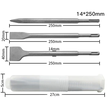 3PC Electric Hammer Chisel Round Handle Pointed Flat Round Handle Pits Slots Set Impact Drill Concrete Wall Excavation
3PC Electric Hammer Chisel Round Handle Pointed Flat Round Handle Pits Slots Set Impact Drill Concrete Wall Excavation