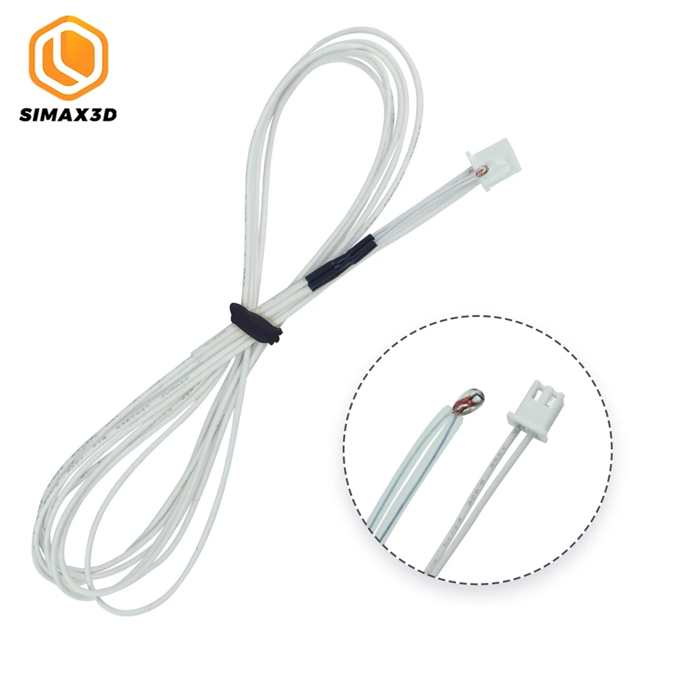 Термистор SIMAX3D NTC 3950, 100K, 1 шт., с проводкой 1 м и гнездовой головкой, для 3D-принтера RepRap
Термистор SIMAX3D NTC 3950, 100K, 1 шт., с проводкой 1 м и гнездовой головкой, для 3D-принтера RepRap