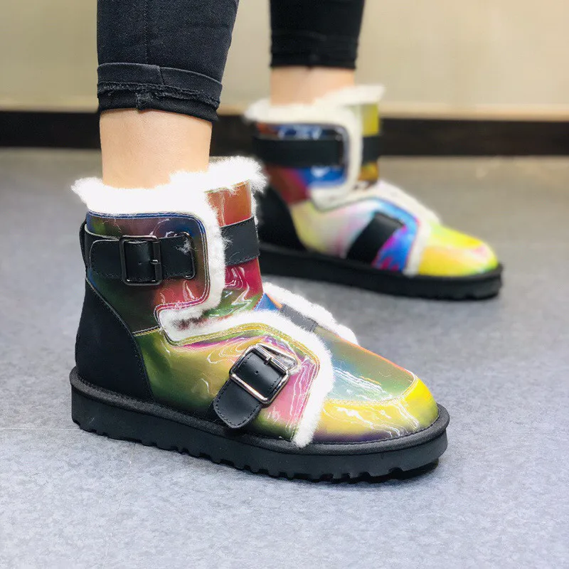 Boots Women Zapatos De Mujer Round Toe Female Shoes Buckle Strap Botas Mujer Mixed Colors Ankle Boots Winter Warm Snow Boots
Boots Women Zapatos De Mujer Round Toe Female Shoes Buckle Strap Botas Mujer Mixed Colors Ankle Boots Winter Warm Snow Boots