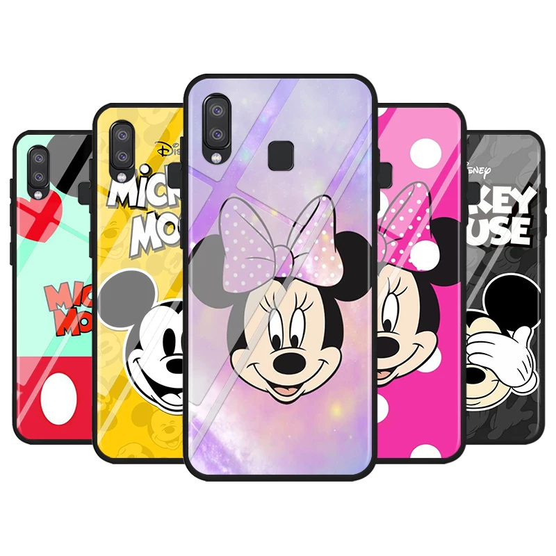 Мягкий черный чехол для телефона с изображением Микки Мауса Для Samsung A30 S A40 A2 A20E A20