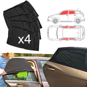AOZBZ 4 Pcs(2 front + 2 rear)UV Shield Car Front Rear Window Sunshade Mesh Sun Shade Cover Black Protector Auto Window Curtain
AOZBZ 4 Pcs(2 front + 2 rear)UV Shield Car Front Rear Window Sunshade Mesh Sun Shade Cover Black Protector Auto Window Curtain