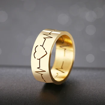 CACANA Hollow Heartbeat Love Gold Color Thick Metal Charm For women Gift For Her Stackable Finger Stainless Steel JewelryGifts
CACANA Hollow Heartbeat Love Gold Color Thick Metal Charm For women Gift For Her Stackable Finger Stainless Steel JewelryGifts