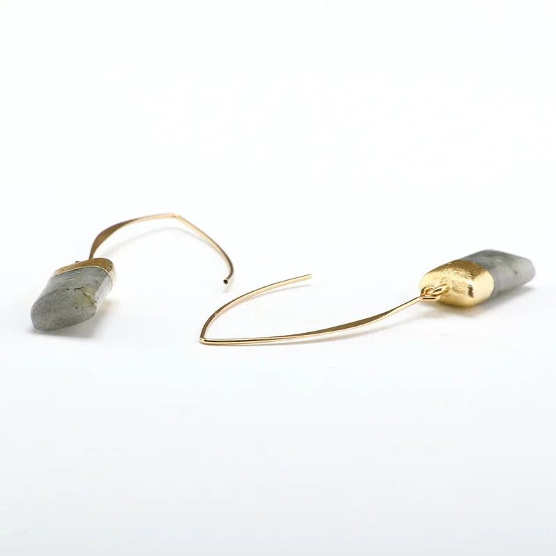Origional Design Western Style Accessories shan guang shi Electroplated Rough Stone Earrings Personality Paragraph Ear Hook Earr
Origional Design Western Style Accessories shan guang shi Electroplated Rough Stone Earrings Personality Paragraph Ear Hook Earr