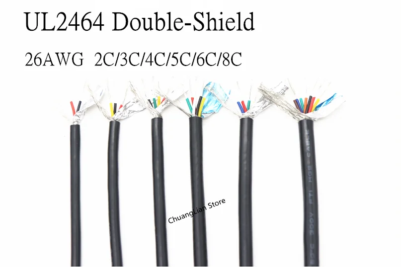 1M 26AWG Shielded Wire Signal Cable 2 3 4 5 6 Core PVC Insulated Channel Audio Headphone Copper Control Sheathed Wire UL2464
1M 26AWG Shielded Wire Signal Cable 2 3 4 5 6 Core PVC Insulated Channel Audio Headphone Copper Control Sheathed Wire UL2464