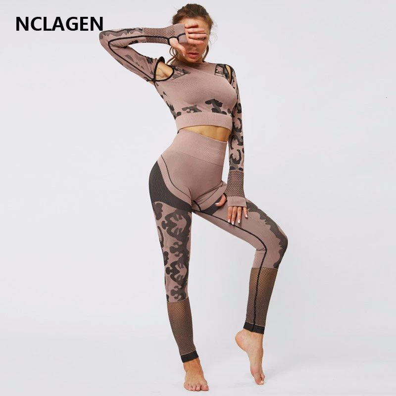 NCLAGEN Camouflage Hollow Out Yoga Serve Suit Woman Bodybuilding Seamless Motion Long Sleeve Floral Printed Fitness Set
NCLAGEN Camouflage Hollow Out Yoga Serve Suit Woman Bodybuilding Seamless Motion Long Sleeve Floral Printed Fitness Set