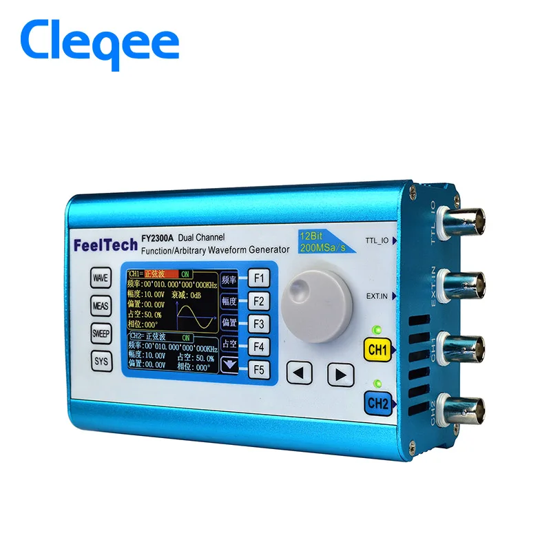 Cleqee 20MHz DDS Arbitrary Waveform Dual Channel High Frequency Signal Generator 200MSa/s 100MHz Frequency meter FY2300
Cleqee 20MHz DDS Arbitrary Waveform Dual Channel High Frequency Signal Generator 200MSa/s 100MHz Frequency meter FY2300