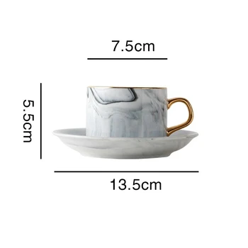 European Luxurious Concise Ceramics Coffee Cup Saucers European Small Luxurious Marble Grain Afternoon Tea Teacup Suit Gifts 
European Luxurious Concise Ceramics Coffee Cup Saucers European Small Luxurious Marble Grain Afternoon Tea Teacup Suit Gifts