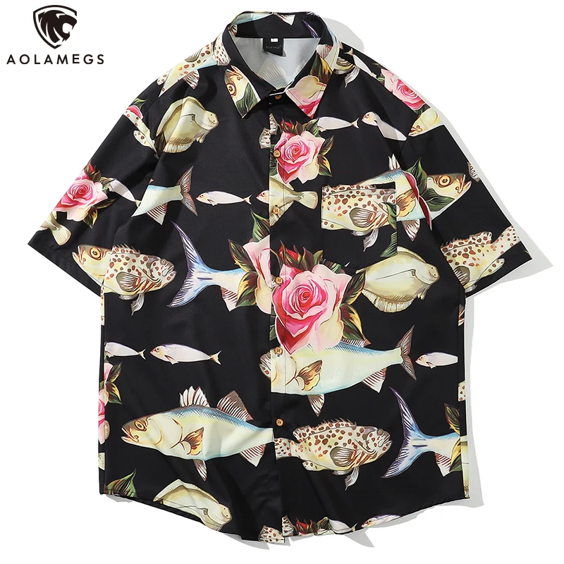 Aolamegs Men Shirt Colorful Painting Printed Casual Cool Retro Baggy Bermuda Beach Print College Style Cargo Couple Streetwear
Aolamegs Men Shirt Colorful Painting Printed Casual Cool Retro Baggy Bermuda Beach Print College Style Cargo Couple Streetwear
