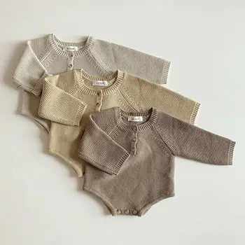 2020 Autumn New Toddler Baby Boys Girls Knitted Bodysuit Infant Jumpsuit Knitwear Outfits Newborn Baby Sweater And Baby Knit Hat
2020 Autumn New Toddler Baby Boys Girls Knitted Bodysuit Infant Jumpsuit Knitwear Outfits Newborn Baby Sweater And Baby Knit Hat