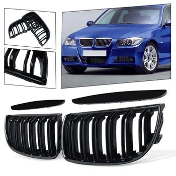 For BMW E90 E91 4 Door 2005 2006-2008 4 Color Pair Front Gloss Matt Carbon Color Black 2 Line Double Slat Kidney Grille Grill
For BMW E90 E91 4 Door 2005 2006-2008 4 Color Pair Front Gloss Matt Carbon Color Black 2 Line Double Slat Kidney Grille Grill