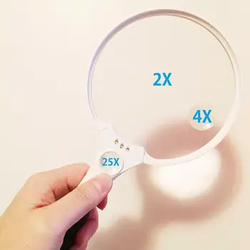 Handheld Reading Loupe Lighting Magnifier 2X 4X 25X with 3 LED Light Illuminated 130mm Large Map Magnifying Glass
Handheld Reading Loupe Lighting Magnifier 2X 4X 25X with 3 LED Light Illuminated 130mm Large Map Magnifying Glass