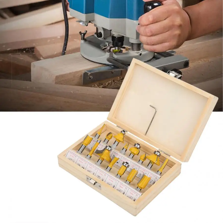15Pcs Milling Router Bit Cemented Carbide Router Bit Woodworking Milling Cutter Kit With Storage Box
15Pcs Milling Router Bit Cemented Carbide Router Bit Woodworking Milling Cutter Kit With Storage Box