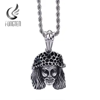 Fongten Indian Chief Pendant Necklace Men's Necklace Stainless Steel Metal Punk Face Pendant Accessories Party Jewelry
Fongten Indian Chief Pendant Necklace Men's Necklace Stainless Steel Metal Punk Face Pendant Accessories Party Jewelry