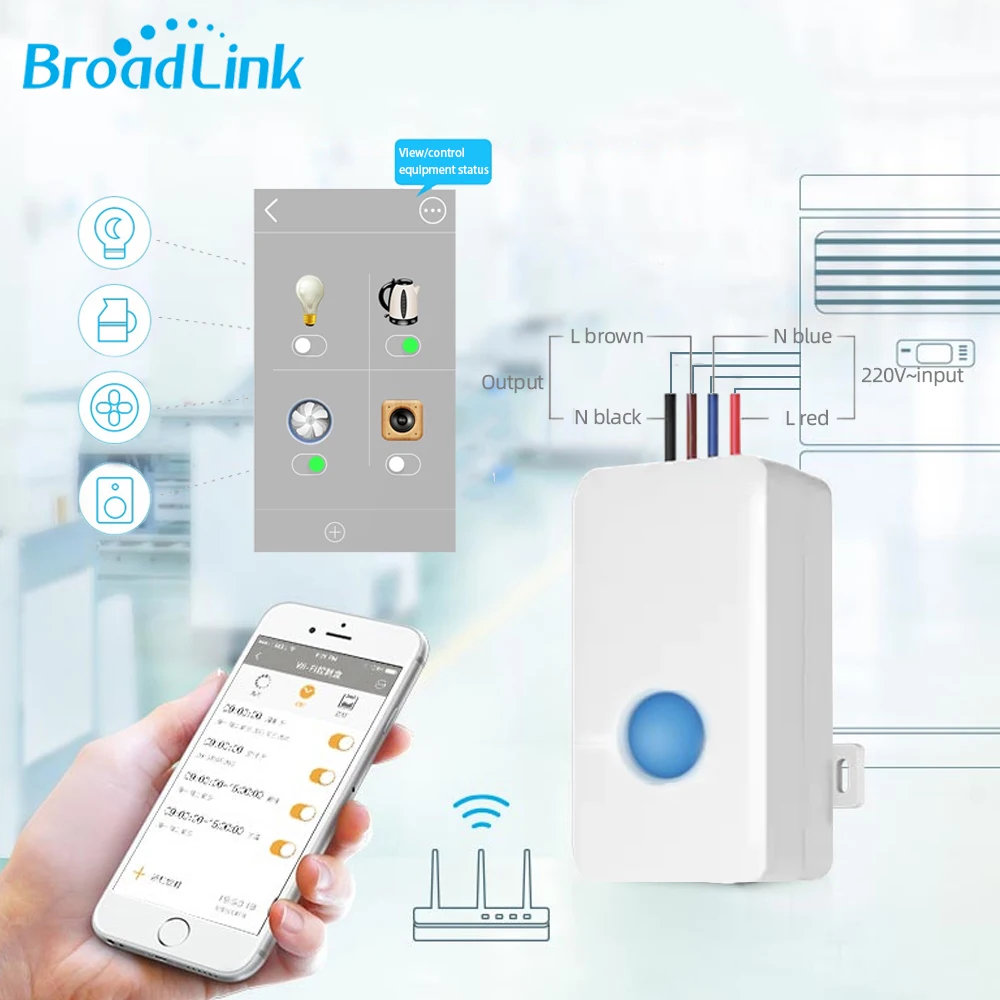 Broadlink SC1 Smart Wifi Switch Wireless Remote Control Timer DIY Control Box 10A/2500W 2.4G Work with Google Home Alexa IFTTT
Broadlink SC1 Smart Wifi Switch Wireless Remote Control Timer DIY Control Box 10A/2500W 2.4G Work with Google Home Alexa IFTTT