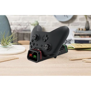 Controller Charger Dock Dual Charging Station for Xbox One/Slim/Elite Controller with 2X800MAh Rechargeable Battery Packs.
Controller Charger Dock Dual Charging Station for Xbox One/Slim/Elite Controller with 2X800MAh Rechargeable Battery Packs.