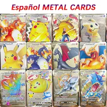 2022 New Spanish Version Pokemon Metal Cards VSTAR Vmax DIY Card Pikachu Charizard Golden Cards Toy Kids Gift Game Collections
2022 New Spanish Version Pokemon Metal Cards VSTAR Vmax DIY Card Pikachu Charizard Golden Cards Toy Kids Gift Game Collections