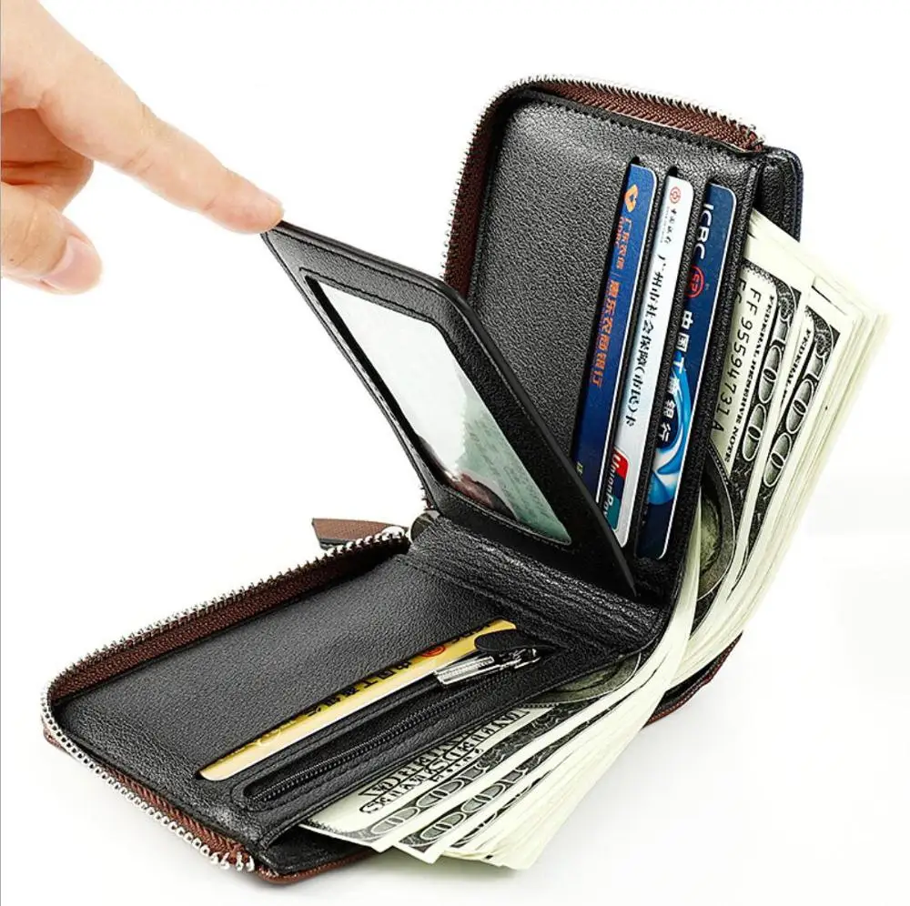 New Quality PU Men's Wallet Business Casual Multifunction Coin Purse Three-layer Structure Zip Short Wallet
New Quality PU Men's Wallet Business Casual Multifunction Coin Purse Three-layer Structure Zip Short Wallet